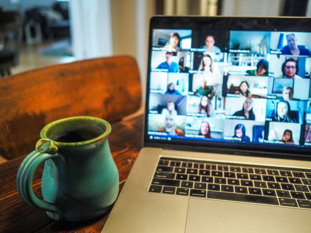 Professional network event via online meeting app